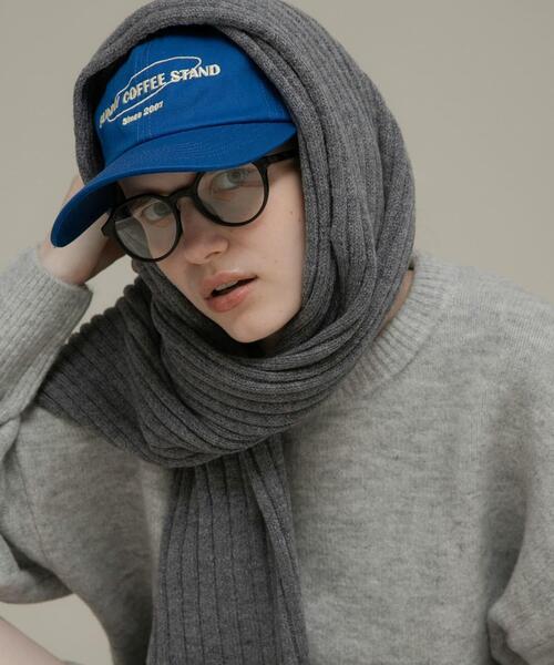 URBAN RESEARCH Sonny Label（アーバンリサーチサニーレーベル）の「リブニットマフラー（マフラー・レディース・ブラウン/ブラック/アイボリー/グレー・ONE）」の13枚目の写真