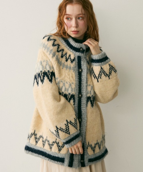 Crisp（クリスプ）の「ボアオーバーハーフコート[c8R2904]（ブルゾン