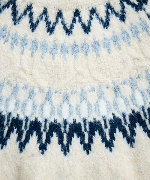 セール】ノルディックオーバーニットカーディガン（ブルゾン）｜Crisp