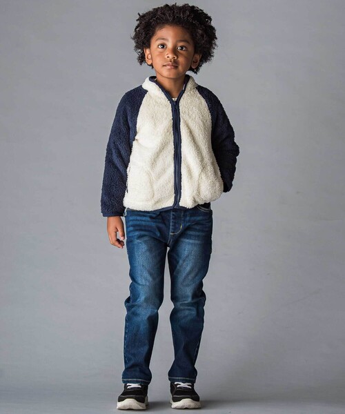 WASK（ワスク）の「リップストップ＆ボア３WAYコート(110~160cm)（その他アウター・キッズ・ブラック/ベージュ・130cm/140cm/160cm/150cm）」の4枚目の写真