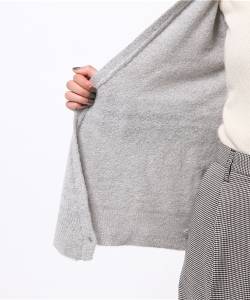 ikka(イッカ)の「7Gミニブークレー2WAY カーディガン(カーディガン/ボレロ・レディース・チャコールグレー/グレー/スカイブルー・MEDIUM/LARGE)」の12枚目の写真