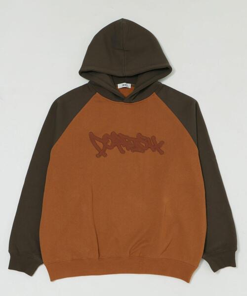 WEGO（ウィゴー）の「WEGO/ラグランプルパーカー（スウェット・メンズ・ブルー/ブラウン/スミクロ・LARGE/MEDIUM）」の5枚目の写真