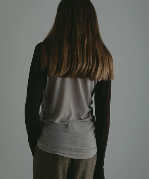 ETRE TOKYO（エトレトウキョウ）の「ソフトフライスラグランロンTee（Tシャツ/カットソー・レディース・ワイン/ネイビー/ブラウン・FREE）」の7枚目の写真