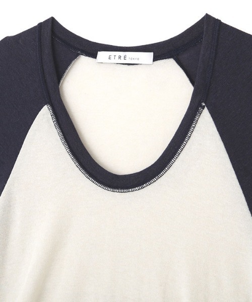 ETRE TOKYO（エトレトウキョウ）の「ソフトフライスラグランロンTee（Tシャツ/カットソー・レディース・ワイン/ネイビー/ブラウン・FREE）」の22枚目の写真