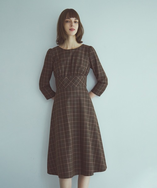 期間限定値下げ　STRAWBERRY-FIELDS ワンピース　千鳥柄 専用 値下げしました ストロベリーフィールズ千鳥柄ワンピース