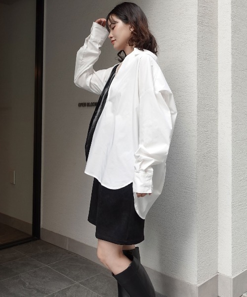 CORNERS(コーナーズ)の「ブロードスキッパーブラウス(シャツ/ブラウス・レディース・ネイビー/ホワイト/ブラック・M)」の17枚目の写真