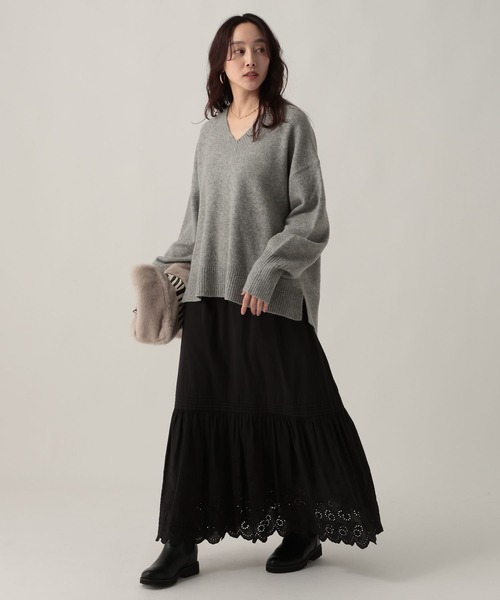 Elura(エルーラ)の「コットンレーススカート/622313(スカート・レディース・ブラック/ホワイト・FREE)」の6枚目の写真