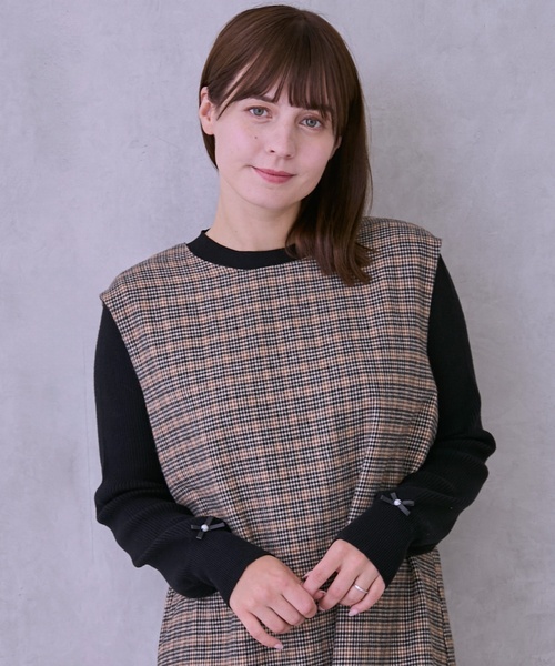 petit main(プティマイン)の「【リンク/フワもちっと】リブニット(キッズサイズ)(ニット/セーター・キッズ・ブラック/ライトピンク/レッド/トップグレー/オフホワイト・90cm/120cm/100cm/110cm/80cm/130cm)」の11枚目の写真