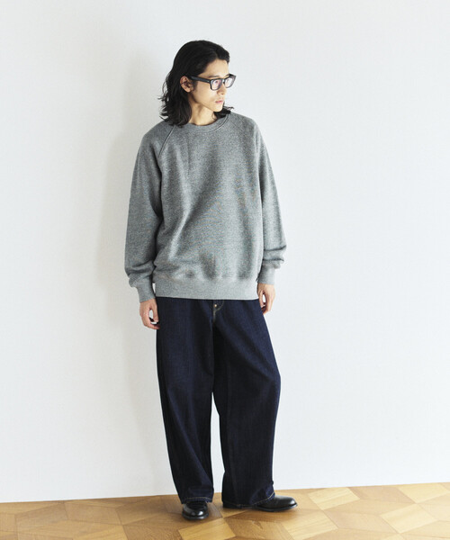 セール】COMFORT HEATHER ヴィンテージライク 裏毛ラグラン クルー