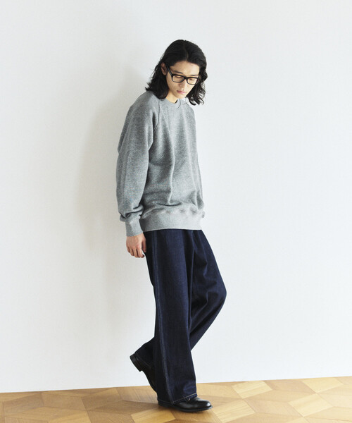 セール】COMFORT HEATHER ヴィンテージライク 裏毛ラグラン クルー