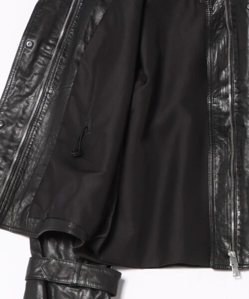 ALLSAINTS（オールセインツ）の「SERNE LEATHER JACKET | SERNE レザー ジャケット（その他アウター・レディース・ブラック・XS/S/M/L）」の9枚目の写真