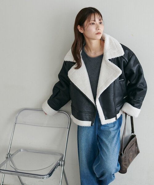 Cizatto フェイクレザージャケット cizatto Fake Leather Jacket