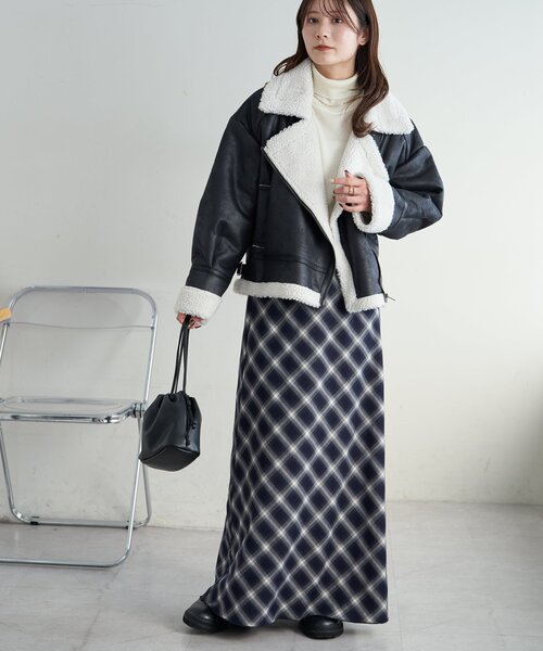 DISCOAT(ディスコート)の「【WEB限定】フェイクレザージャケット(その他アウター・レディース・ブラウン/ブラック・FREE)」の12枚目の写真