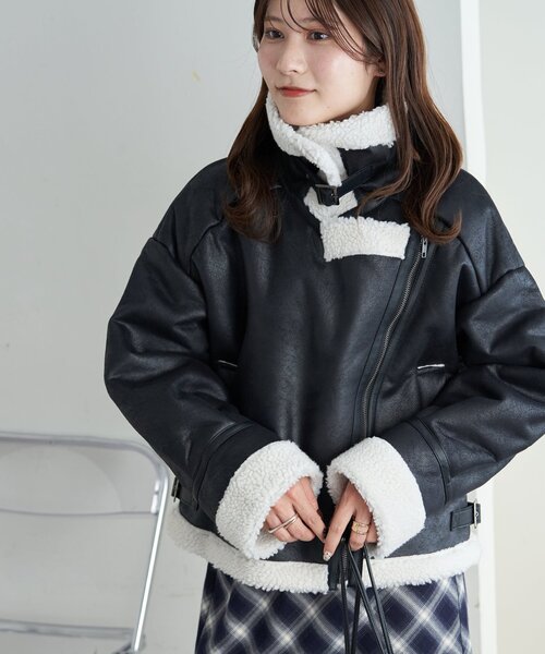 discoat エコレザージャケット DISCOAT（ディスコート）の「エコレザーキルティングジャケット
