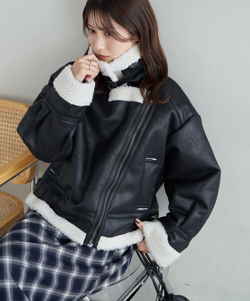 セール】【WEB限定】フェイクレザージャケット（その他アウター