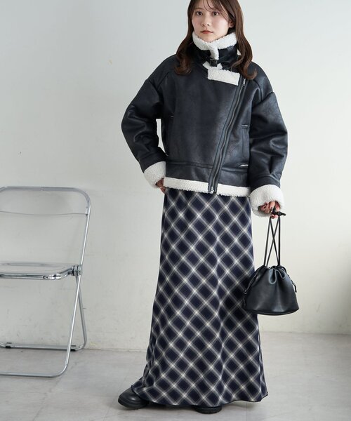 DISCOAT(ディスコート)の「【WEB限定】フェイクレザージャケット(その他アウター・レディース・ブラウン/ブラック・FREE)」の15枚目の写真