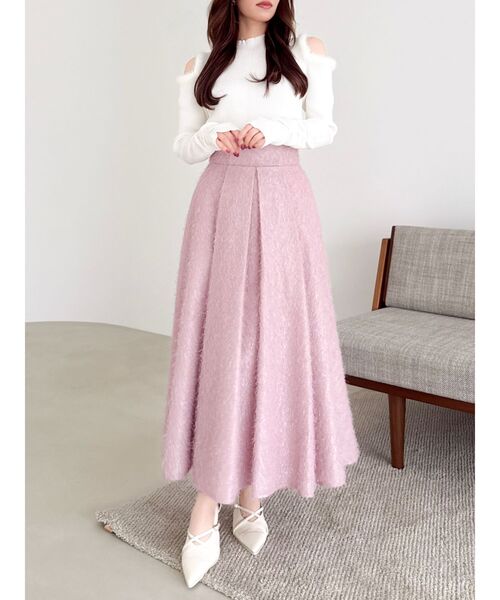 dazzlin(ダズリン)の「フサフサジャカードフレアスカート(スカート・レディース・アイボリー/ブラック/ピンク・SMALL/MEDIUM)」の22枚目の写真