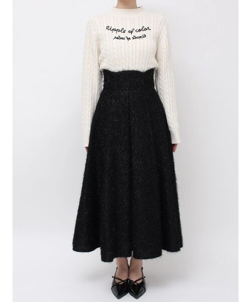 dazzlin(ダズリン)の「フサフサジャカードフレアスカート(スカート・レディース・アイボリー/ブラック/ピンク・SMALL/MEDIUM)」の14枚目の写真