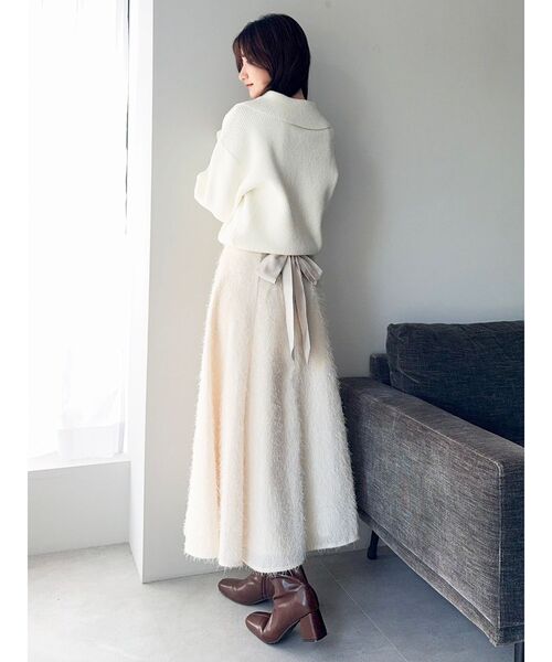 dazzlin(ダズリン)の「フサフサジャカードフレアスカート(スカート・レディース・アイボリー/ブラック/ピンク・SMALL/MEDIUM)」の18枚目の写真