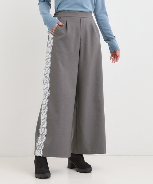 Cutie Blonde（キューティーブロンド）の「サイドレースワイドパンツ（その他パンツ・レディース・ブラック/グレー・04/03/02/01）」の3枚目の写真