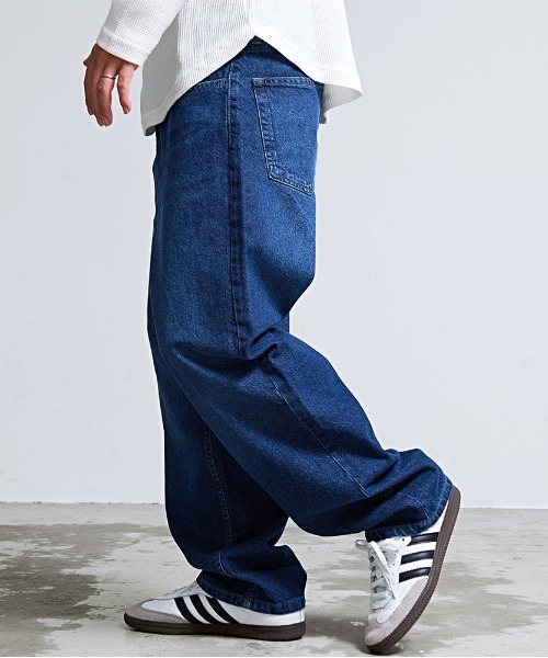 HANES（ヘインズ）の「『Hanes/ヘインズ』ワイドフィットデニムパンツ（デニムパンツ・メンズ・ネイビー/ブルー/サックスブルー/ブラック・M/LL/L/S）」の11枚目の写真