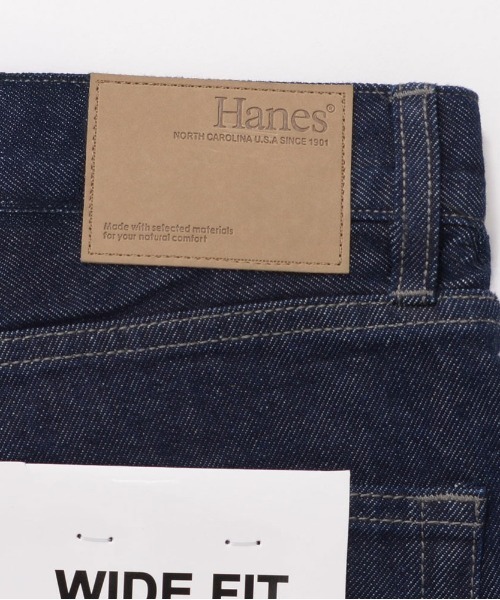 HANES（ヘインズ）の「『Hanes/ヘインズ』ワイドフィットデニムパンツ（デニムパンツ・メンズ・ネイビー/ブルー/サックスブルー/ブラック・M/LL/L/S）」の21枚目の写真