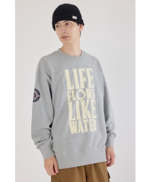 RODEO CROWNS WIDE BOWL(ロデオクラウンズワイドボウル)の「LIKE WATER スウェット(スウェット・メンズ・バーガンディー/ブラック/杢グレー・MEDIUM/LARGE)」の3枚目の写真