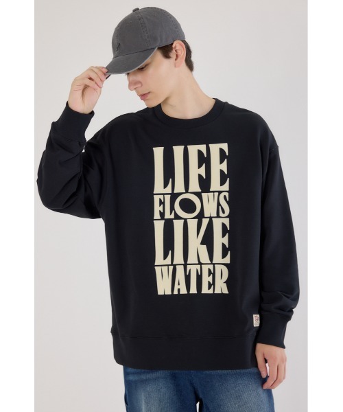 RODEO CROWNS WIDE BOWL(ロデオクラウンズワイドボウル)の「LIKE WATER スウェット(スウェット・メンズ・バーガンディー/ブラック/杢グレー・MEDIUM/LARGE)」の2枚目の写真