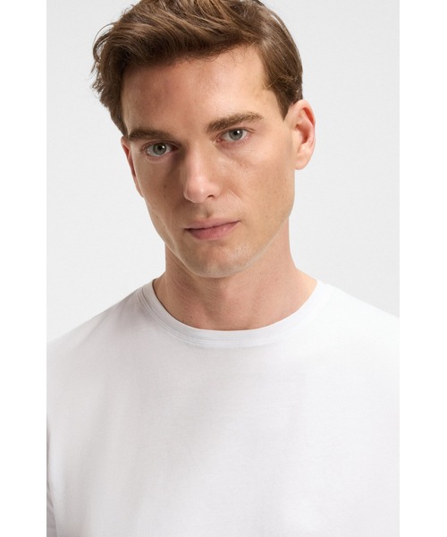 BOSS(ボス)の「BECKHAM x BOSS Tシャツ シルケットコットン(Tシャツ/カットソー・メンズ・ホワイト・S/XL/M/L/XXXL/XXL)」の2枚目の写真