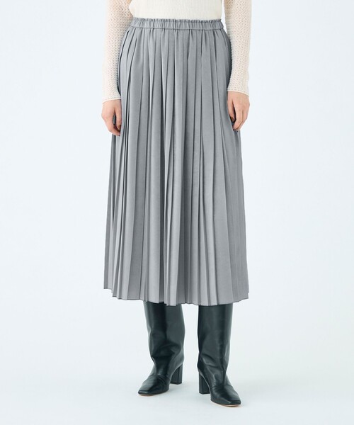 BALLSEY（ボールジィ）の「スエードサテン プリーツスカート（スカート・レディース・ホワイト/グレー/ダークブラウン・36/34）」の5枚目の写真