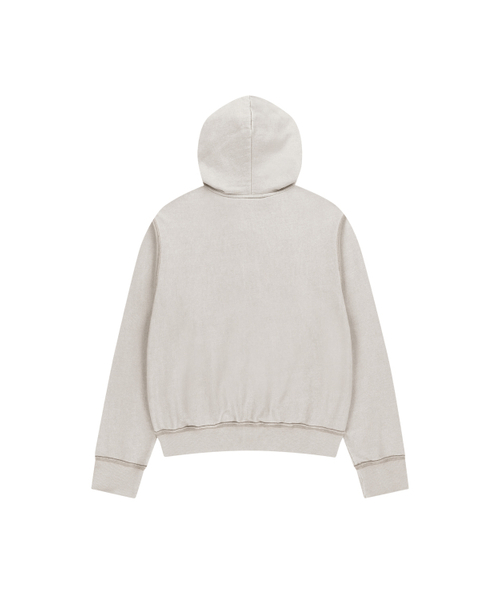 AAKAM（アーカム）の「Logo Patch Zip-Up Hoodie (Beige)（パーカー・レディース・その他・1/2）」の2枚目の写真