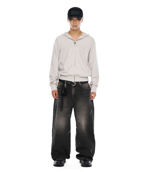 AAKAM（アーカム）の「Logo Patch Zip-Up Hoodie (Beige)（パーカー・レディース・その他・1/2）」の7枚目の写真
