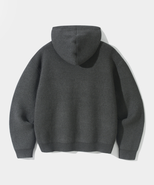 DIMITRI BLACK(ディミトリブラック)の「VLADロゴ刺繍ニットフードTシャツ_チャコール(ニット/セーター・レディース・その他・MEDIUM/LARGE/X-LARGE)」の3枚目の写真