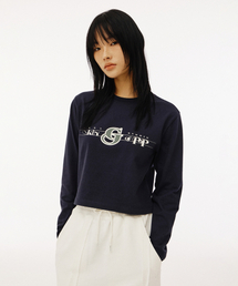 POPクロップロングスリーブ_ネイビー