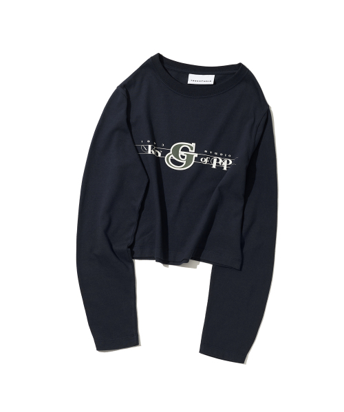 1993STUDIO(1993スタジオ)の「POPクロップロングスリーブ_ネイビー(Tシャツ/カットソー・レディース・その他・FREE)」の4枚目の写真