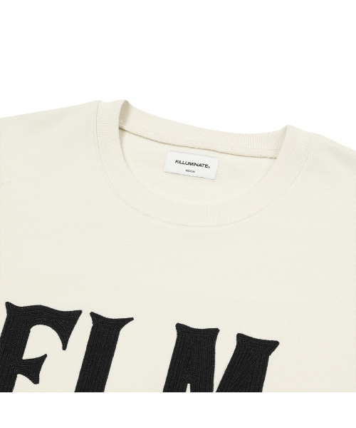 F.ILLUMINATE(フィルミネイト)の「FLM スティッチロゴ スウェットシャツ - クリーム(スウェット・メンズ・その他・SMALL/MEDIUM/LARGE)」の6枚目の写真