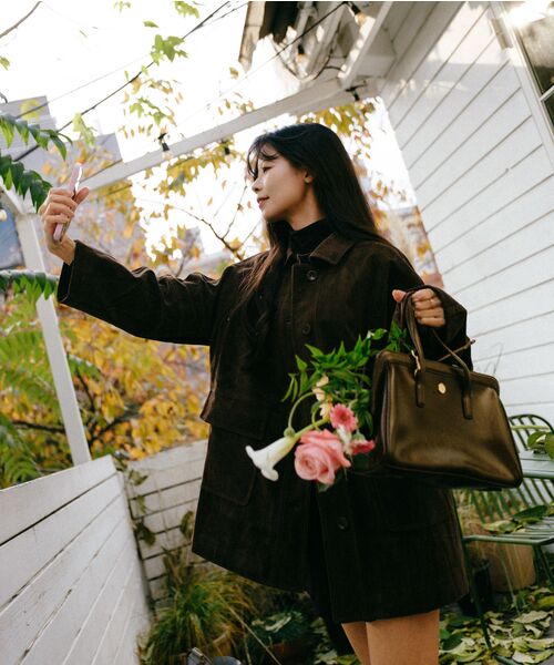 MOAA(モア)の「Vintage Suede Utility Coat (BROWN)(ミリタリージャケット・レディース・その他・SMALL/MEDIUM)」の2枚目の写真