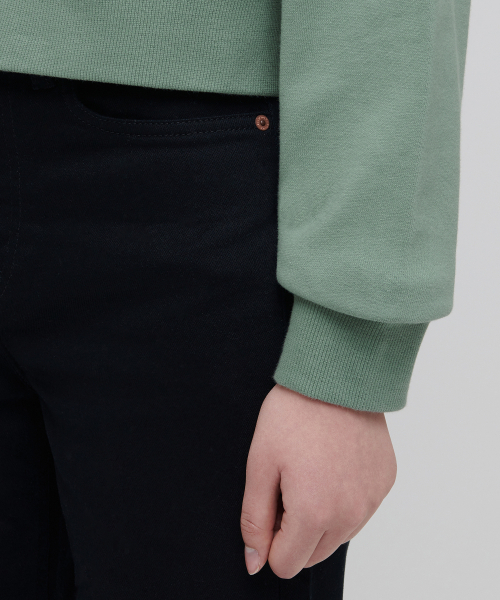 MUSINSA STANDARD WOMAN（ムシンサスタンダードウーマン）の「女性用クロップドフード付きスウェットジップアップ[ダスティグリーン]（パーカー・レディース・その他・SMALL/MEDIUM/LARGE/X-SMALL）」の11枚目の写真