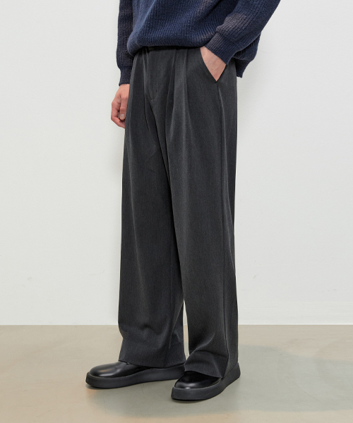 VTWO（ブイツー）の「[フォーシーズン]ツーピンタックワイドスラックス_チャコール（スラックス・メンズ・その他・SMALL/MEDIUM/LARGE）」の2枚目の写真