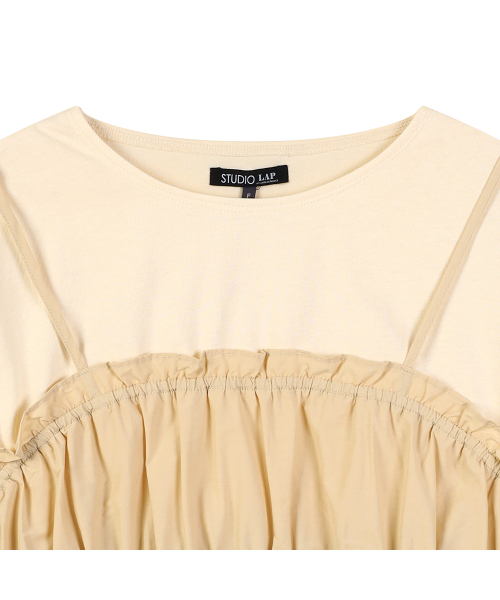 LAP(ラップ)の「ビスチェ配色長袖Tシャツ AR3WB867(Tシャツ/カットソー・レディース・ライトベージュ・FREE)」の5枚目の写真