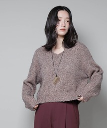 NANO universe | 前後2wayラメミックスフェザーニット(ニット/セーター)