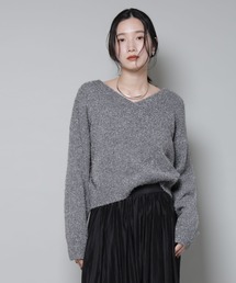 NANO universe（ナノユニバース）の「前後2wayラメミックスフェザーニット（ニット/セーター）」