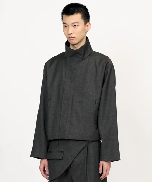 GOAT ESSENCE(ゴートエッセンス)の「STAND COLLAR JACKET(ブルゾン・メンズ・グレー/ブラック/ベージュ・1/2/3)」の7枚目の写真