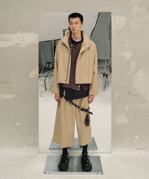 GOAT ESSENCE(ゴートエッセンス)の「STAND COLLAR JACKET(ブルゾン・メンズ・グレー/ブラック/ベージュ・1/2/3)」の12枚目の写真