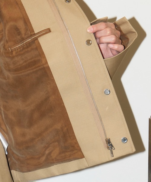 GOAT ESSENCE(ゴートエッセンス)の「STAND COLLAR JACKET(ブルゾン・メンズ・グレー/ブラック/ベージュ・1/2/3)」の13枚目の写真