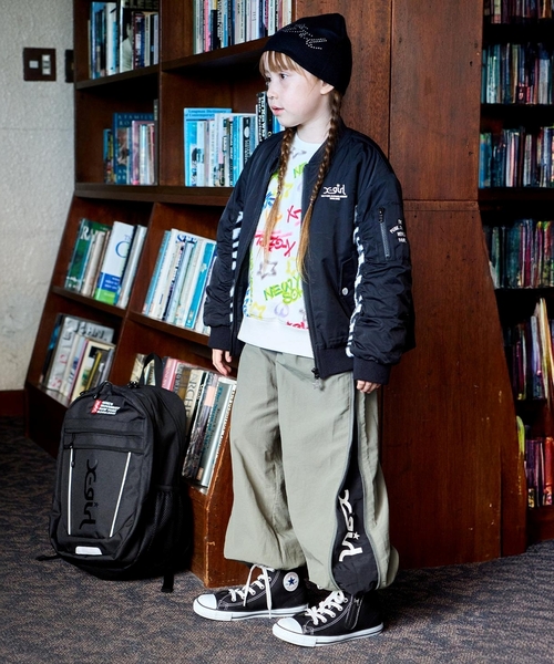 X-girl Stages（エックスガールステージス）の「サイドジップ開き配色パンツ（その他パンツ・キッズ・ブラック/カーキ・140cm/130cm/110cm/120cm）」の15枚目の写真