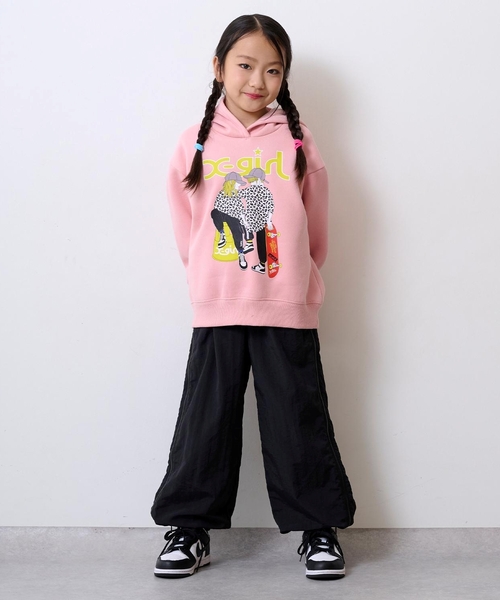 X-girl Stages（エックスガールステージス）の「サイドジップ開き配色パンツ（その他パンツ・キッズ・ブラック/カーキ・140cm/130cm/110cm/120cm）」の17枚目の写真