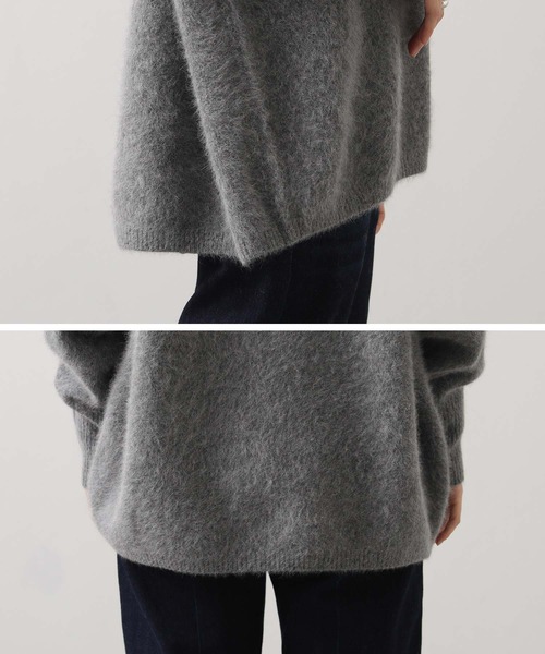 グレディブリリアンＦＯＸヤクＶネックワイドニット　ブラウン セール】FOXヤクVネックワイドニット（ニット/セーター）｜Gready