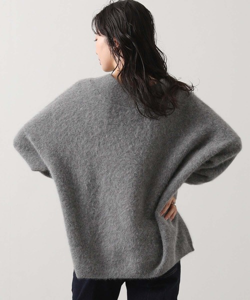 グレディブリリアンＦＯＸヤクＶネックワイドニット　ブラウン セール】FOXヤクVネックワイドニット（ニット/セーター）｜Gready