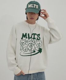 MLTSライングラフィックニットアイボリー